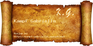 Kampf Gabriella névjegykártya